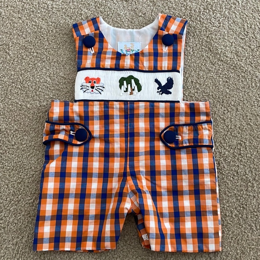 Boys smocked romper